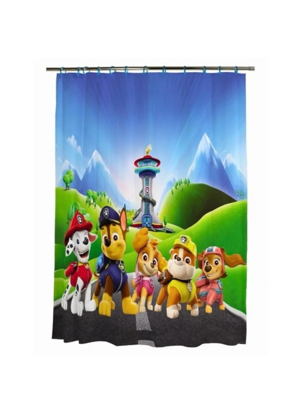 🆕 - PAW PATROL-13pc Shower Curtain & Ring Set. New in packaging